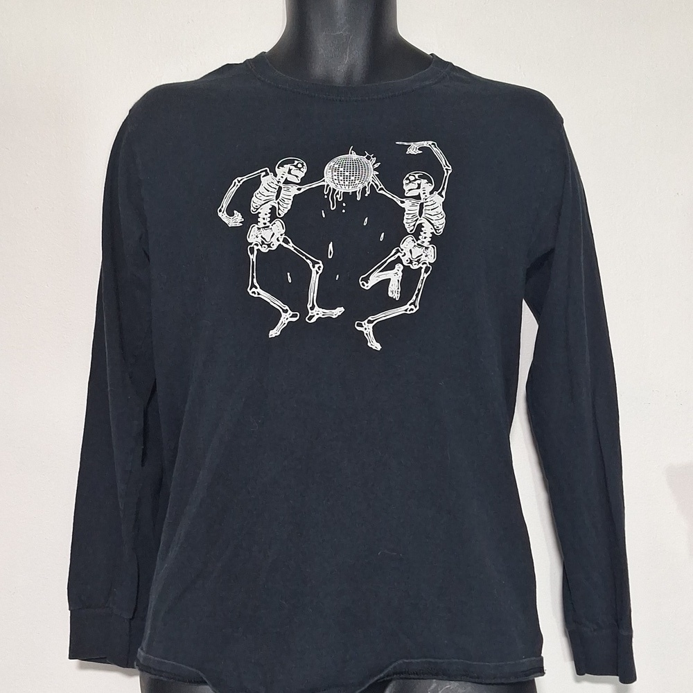 Joji Long Sleeve Slow Dancing In The Dark Black T-Shirt with Skeleton Graphic